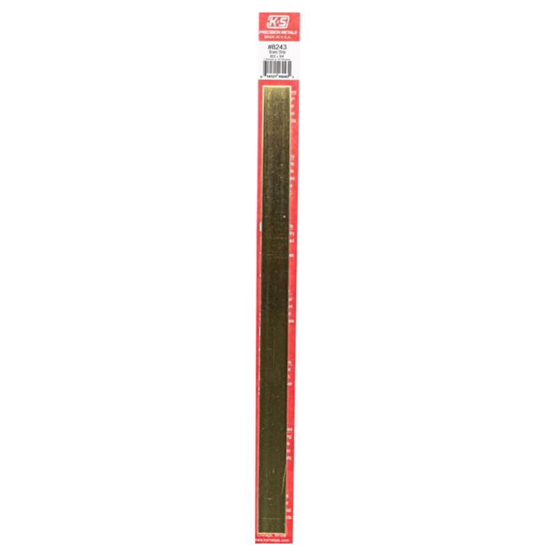 K&S - K&S 0.032 in. X 3/4 in. W X 12 in. L Mill Brass Metal Strip