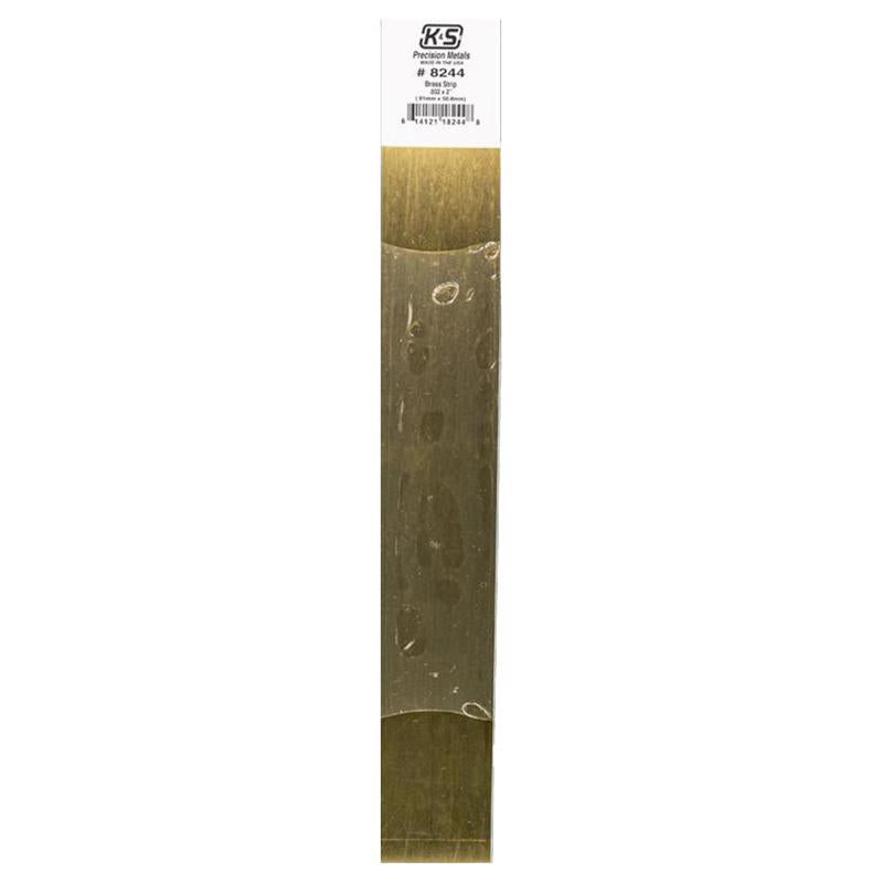 K&S - K&S 0.032 in. X 2 in. W X 12 in. L Mill Brass Metal Strip