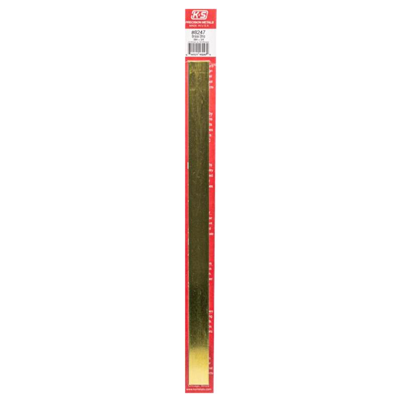 K&S - K&S 0.064 in. X 3/4 in. W X 12 in. L Mill Brass Metal Strip