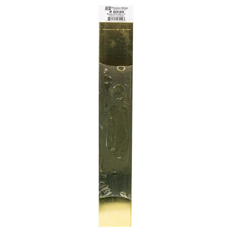 K&S - K&S 0.064 in. X 2 in. W X 12 in. L Mill Brass Metal Strip