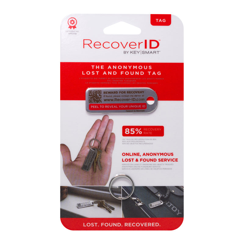 KEYSMART - KeySmart RecoverID Stainless Steel Silver Key ID Tag