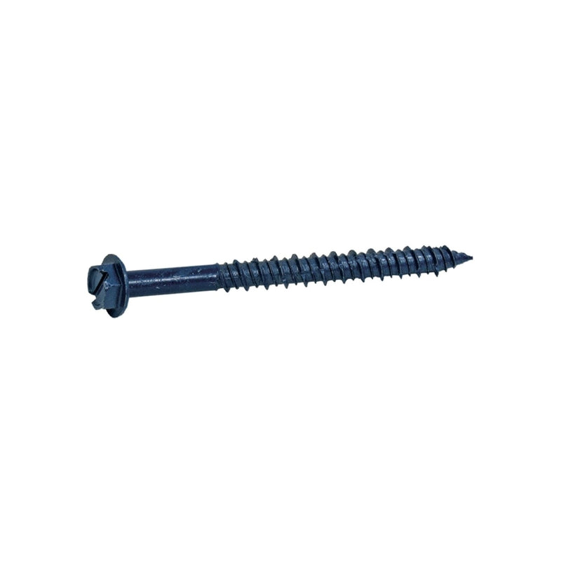 GRIP-RITE - Grip-Rite 1/4 in. wire X 1-1/4 in. L Slotted Hex Washer Head Concrete Screws 100 pk - Case of 12