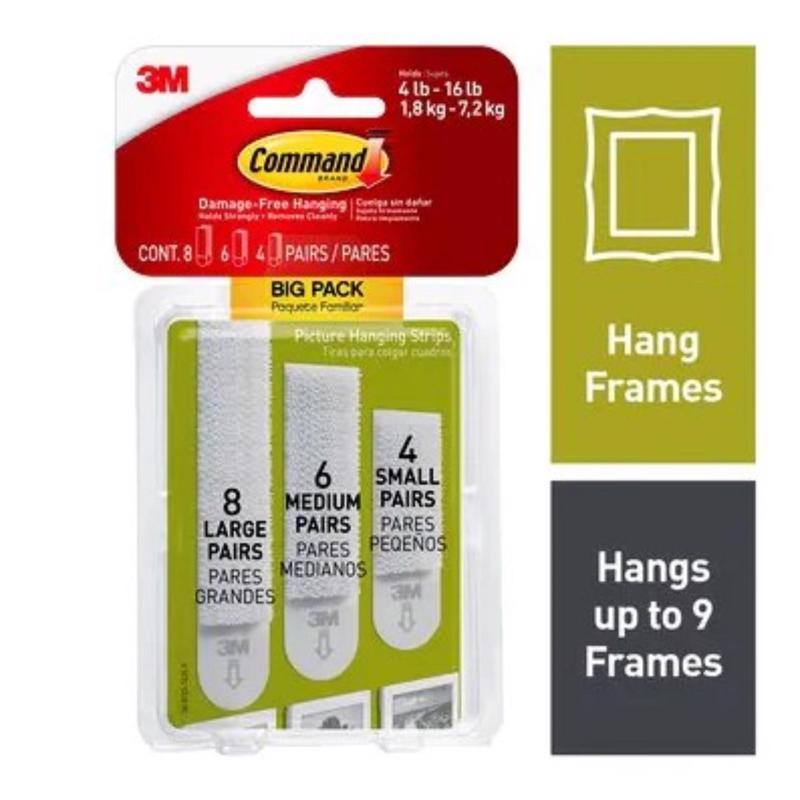 3M - 3M Command Assorted Plastic Strips 18 pk