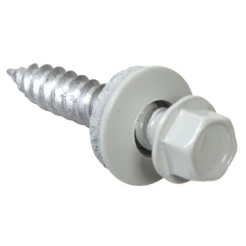 GRIP-RITE - Grip-Rite Pro-Twist No. 9 Sizes X 1 in. L Hex Hex Head Screws w/Washers [NHWNW91001WHT]