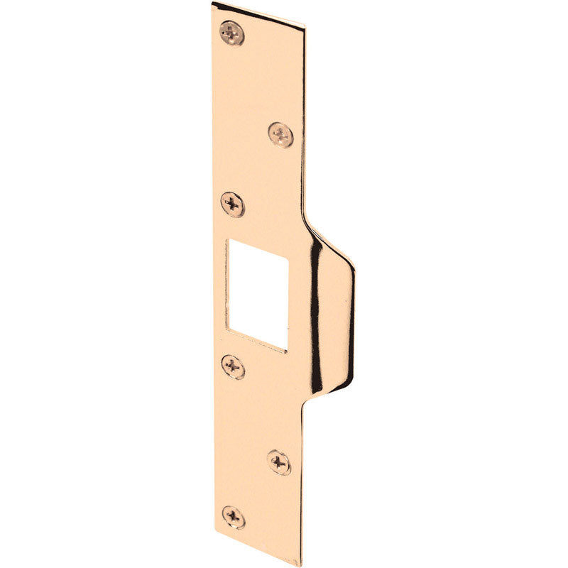 PRIME-LINE - Prime-Line 8 in. H X 1.25 in. L Brass-Plated Steel Maximum Security Deadlatch Strike