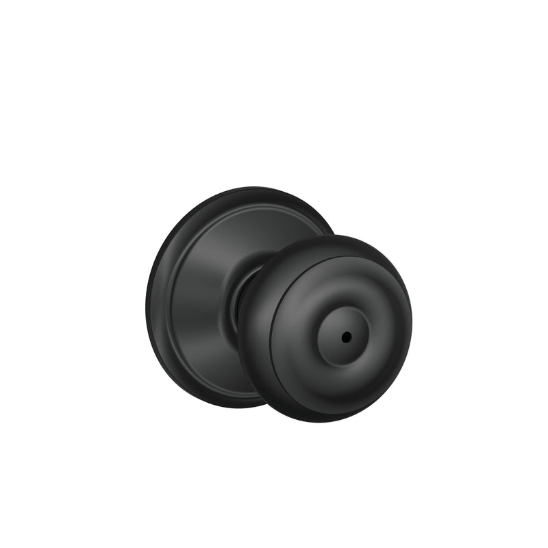 SCHLAGE - Schlage F-Series Georgian Matte Black Privacy Knob Right or Left Handed