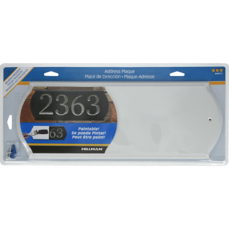 HILLMAN - Hillman White Wood Paintable Address Plate - Case of 3