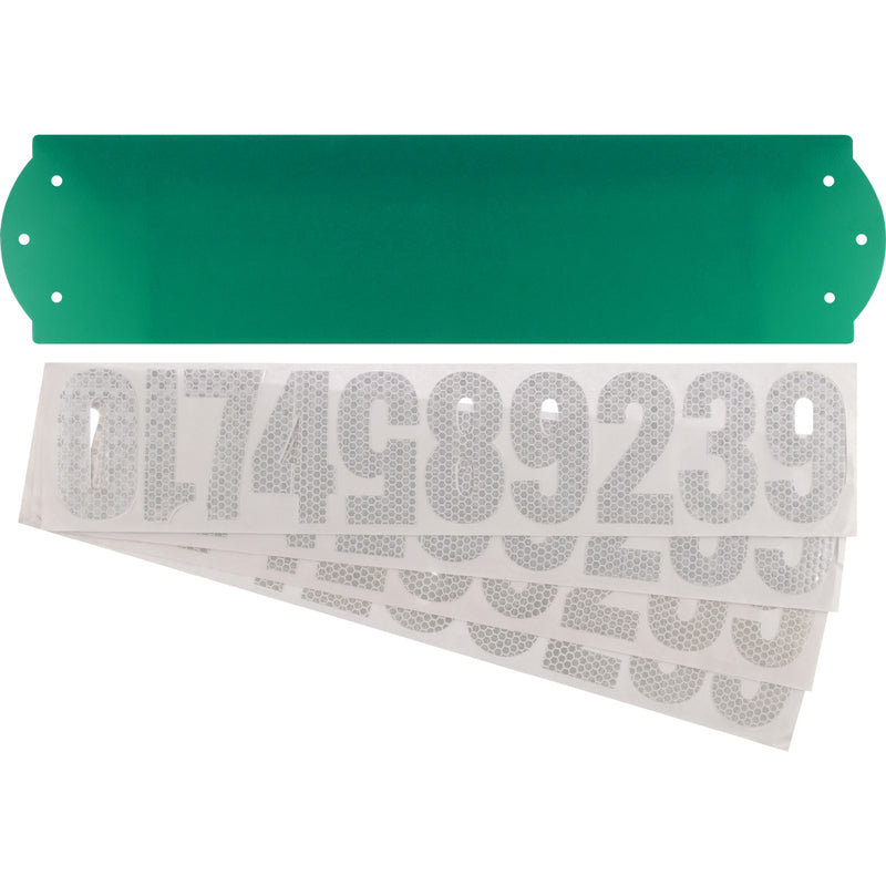 HILLMAN - Hillman Gloss Green Die-Cast Zinc 911 Address Kit