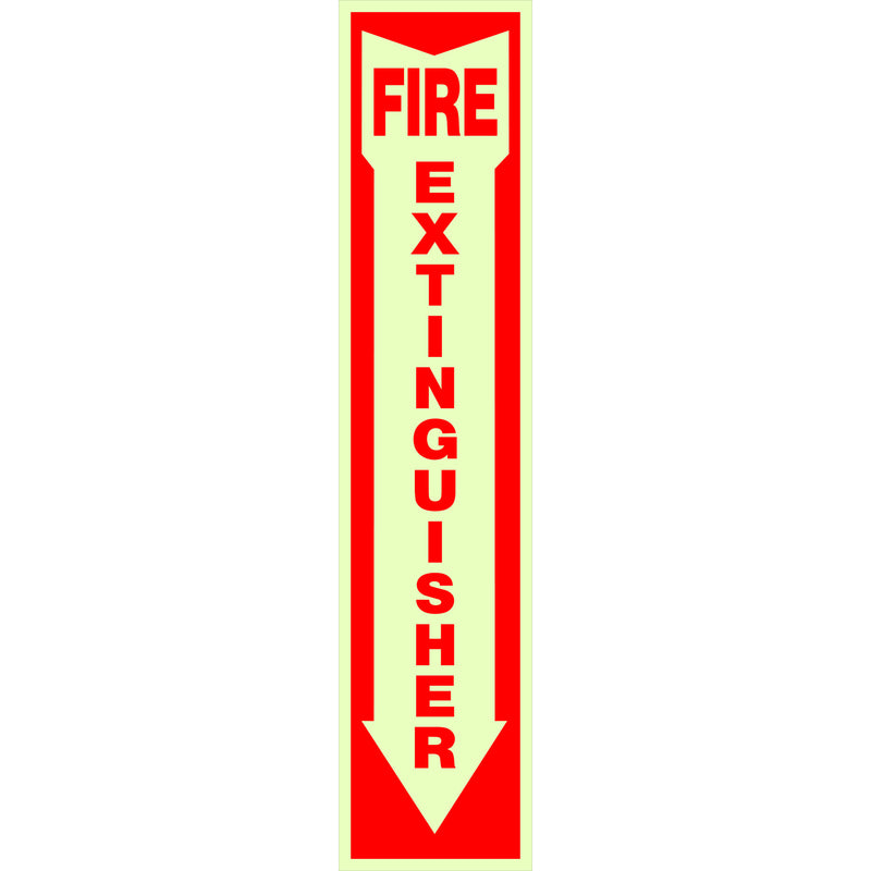 HILLMAN - Hillman English White Fire Extinguisher Sign 18 in. H X 4 in. W - Case of 10