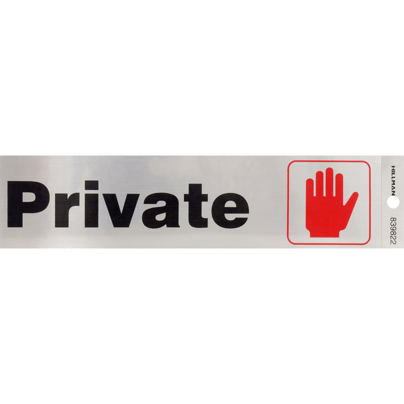 HILLMAN - Hillman English Silver Private Decal 2 in. H X 8 in. W - Case of 6