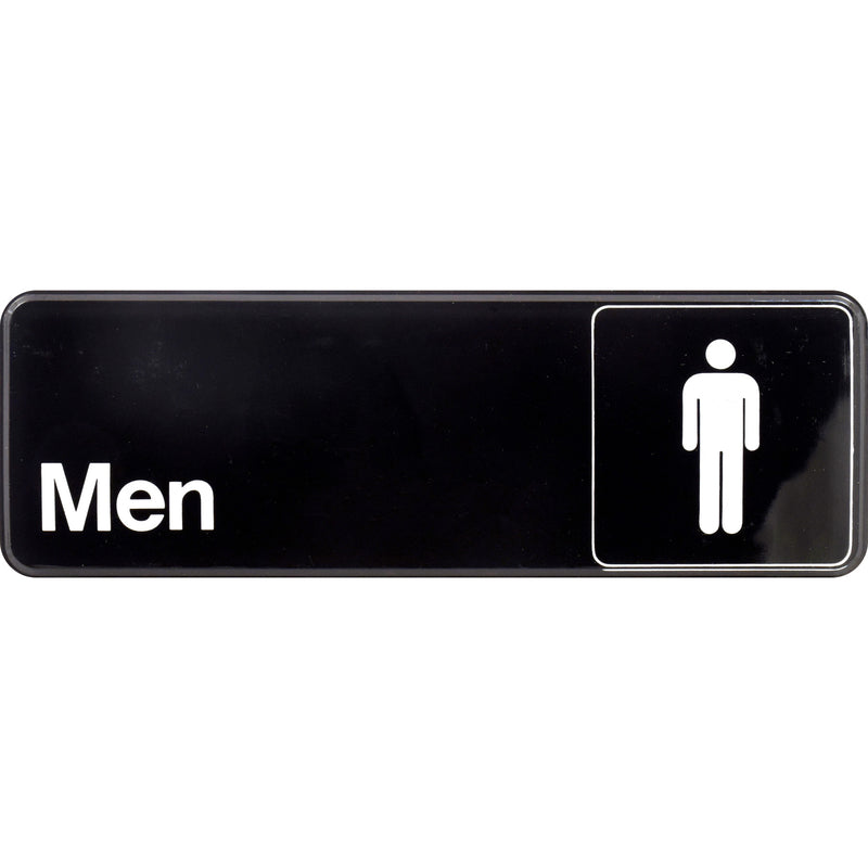 HILLMAN - Hillman English Black Restroom Sign 3 in. H X 9 in. W - Case of 6 [841750]