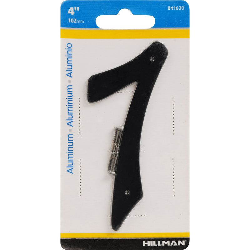 HILLMAN - Hillman 4 in. Black Aluminum Nail-On Number 7 1 pc - Case of 3