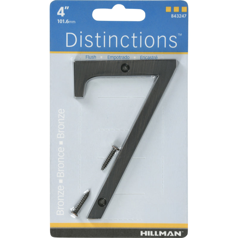 HILLMAN - Hillman Distinctions 4 in. Bronze Zinc Die-Cast Screw-On Number 7 1 pc - Case of 3