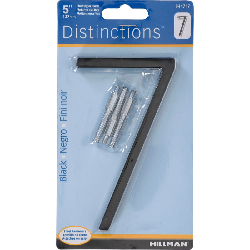 HILLMAN - Hillman Distinctions 5 in. Black Steel Screw-On Number 7 1 pc - Case of 3