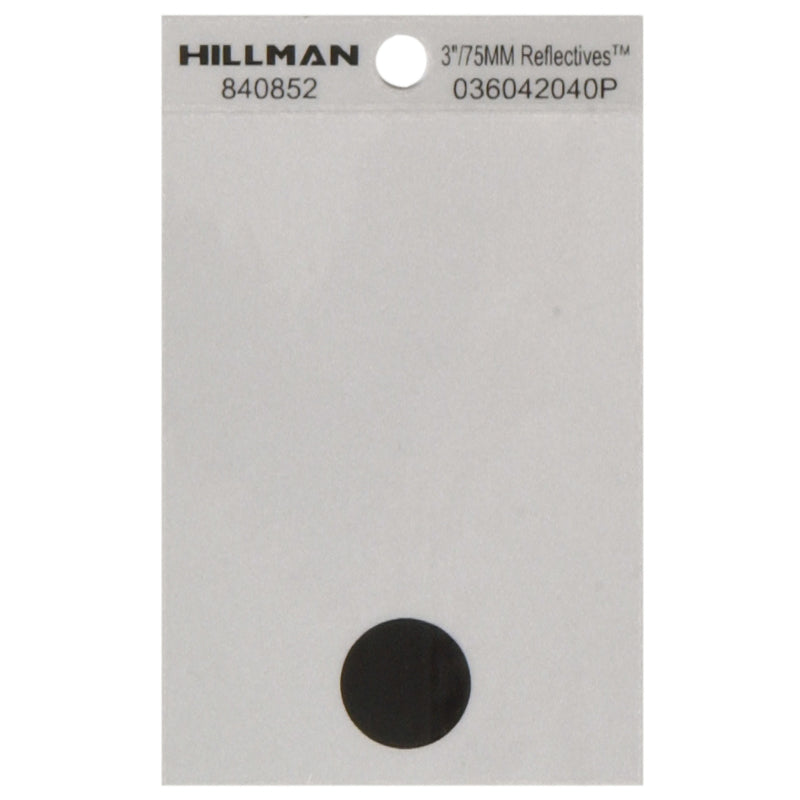 HILLMAN - Hillman 3 in. Reflective Black Vinyl Self-Adhesive Special Character Period 1 pc - Case of 6