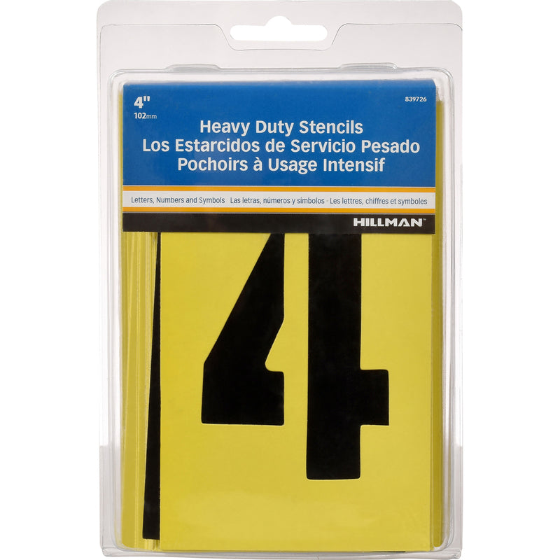 HILLMAN - Hillman 4 in. Card Stock Heavy Duty Stencil Set 36 pk