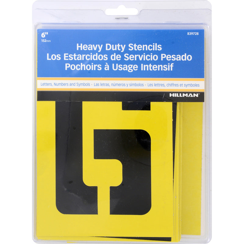 HILLMAN - Hillman 6 in. Card Stock Heavy Duty Stencil Set 36 pk