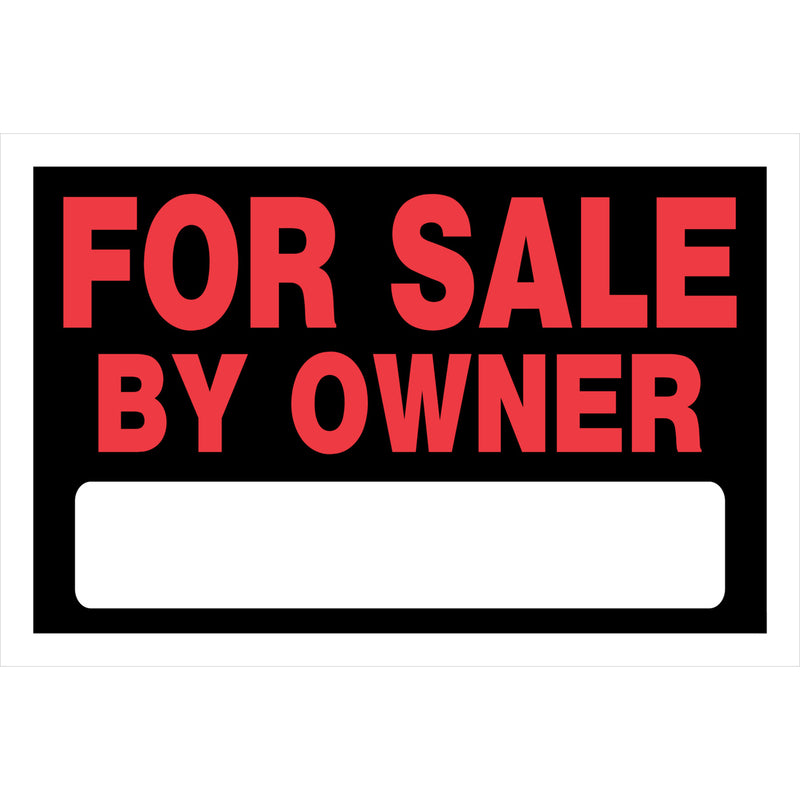 HILLMAN - Hillman English Black For Sale Sign 8 in. H X 12 in. W - Case of 6 [839930]