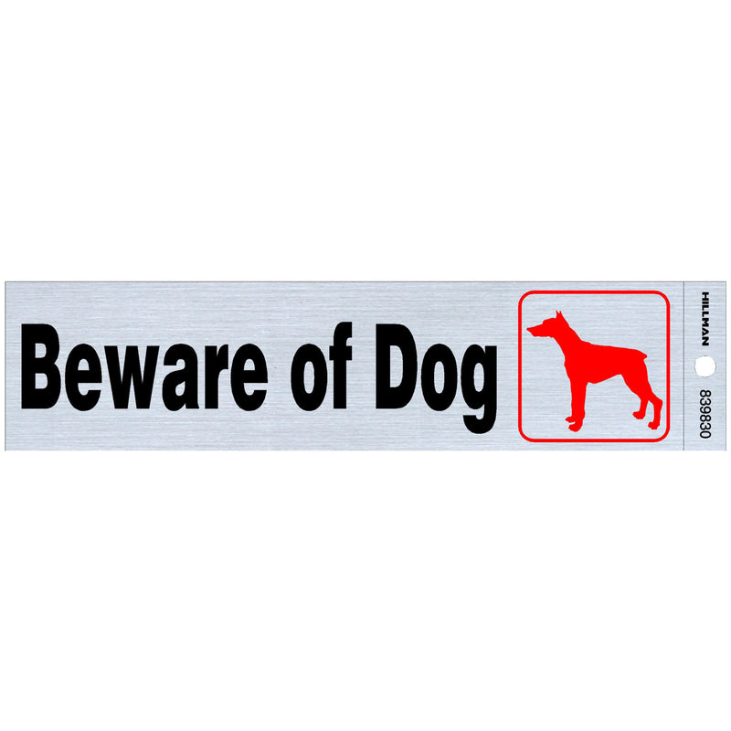 HILLMAN - Hillman English Silver Beware Decal 2 in. H X 8 in. W - Case of 6