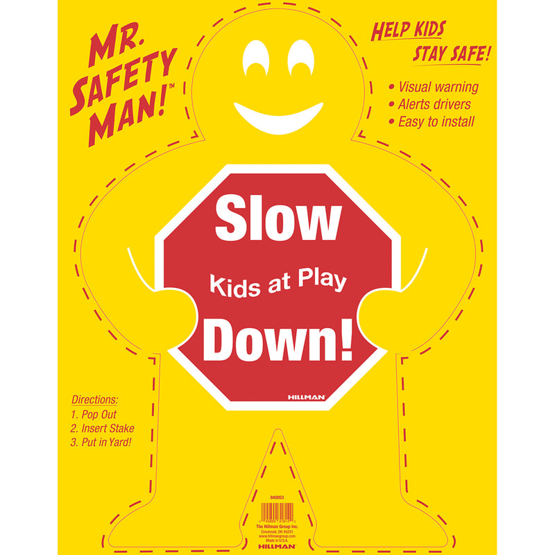 HILLMAN - Hillman English Yellow Children At Play Sign 24 in. H X 19 in. W - Case of 6