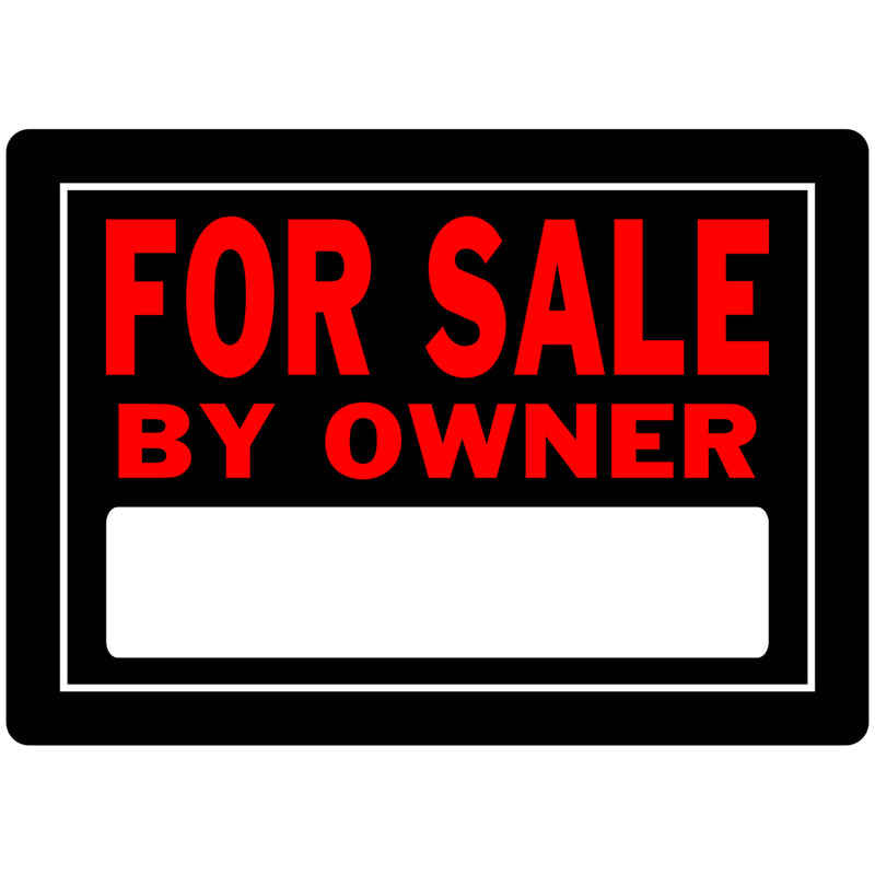 HILLMAN - Hillman English Black For Sale Sign 10 in. H X 14 in. W - Case of 6 [840133]