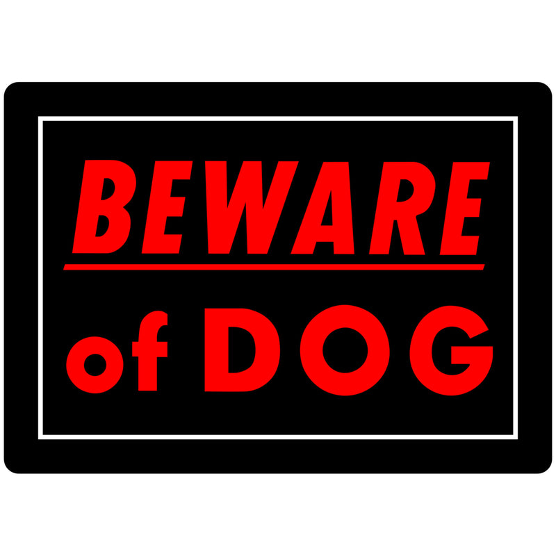 HILLMAN - Hillman English Black Beware of Dog Sign 10 in. H X 14 in. W - Case of 6