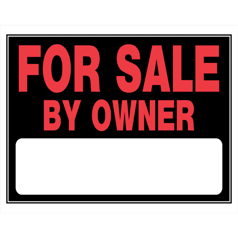 HILLMAN - Hillman English Black For Sale Sign 15 in. H X 22 in. W - Case of 6