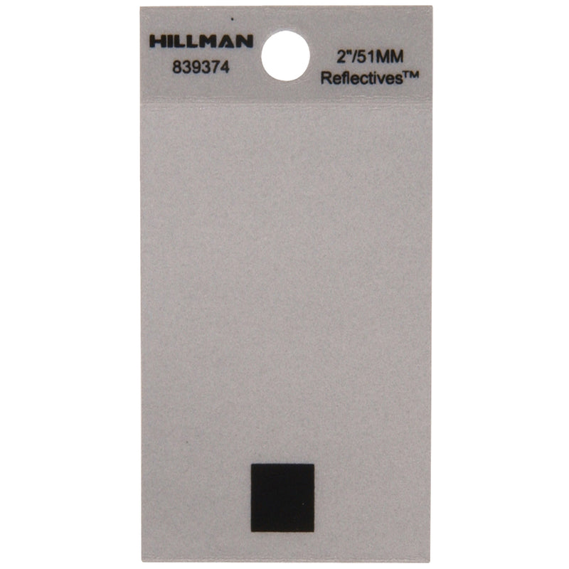 HILLMAN - Hillman 2 in. Reflective Black Vinyl Self-Adhesive Special Character Period 1 pc - Case of 6