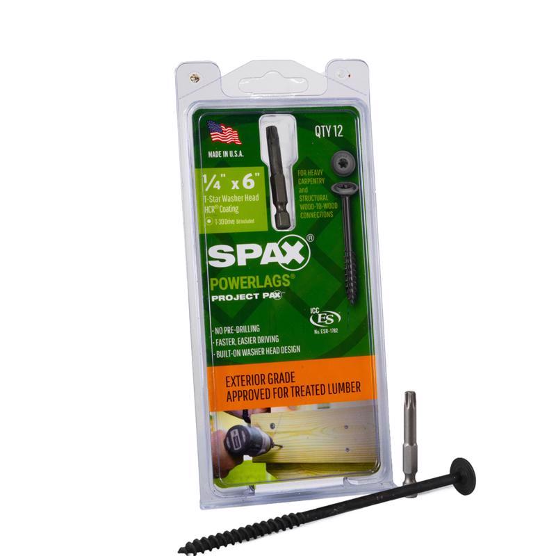 SPAX - SPAX PowerLag 1/4 in. in. X 6 in. L T-30 Washer Head Structural Screws 12 pk