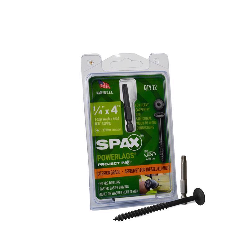 SPAX - SPAX PowerLag 1/4 in. in. X 4 in. L T-30 Washer Head Structural Screws 12 pk