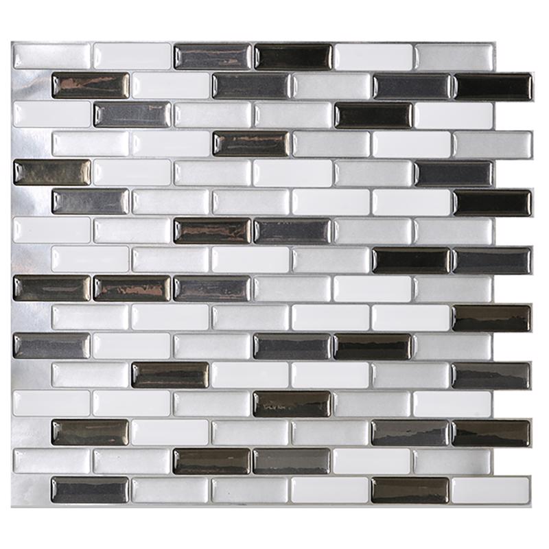 SMART TILES - Smart Tiles 9.1 in. W X 10.2 in. L Mosaic Vinyl Adhesive Wall Tile 4 pc - Case of 6