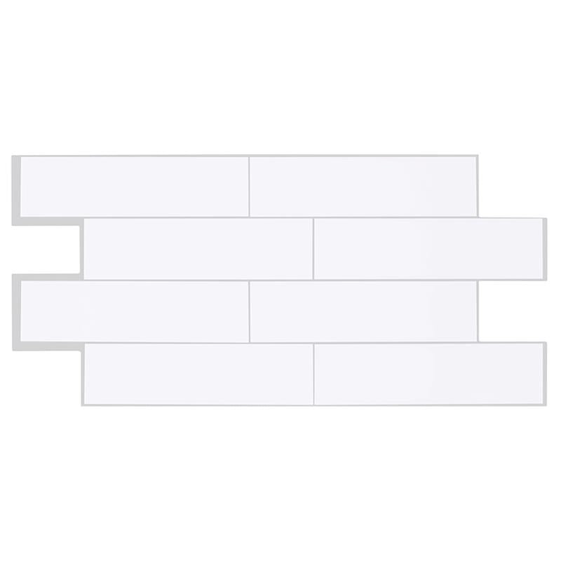 SMART TILES - Smart Tiles 10.88 in. W X 22.56 in. L White Mosaic Vinyl Adhesive Wall Tile 2 pc - Case of 4