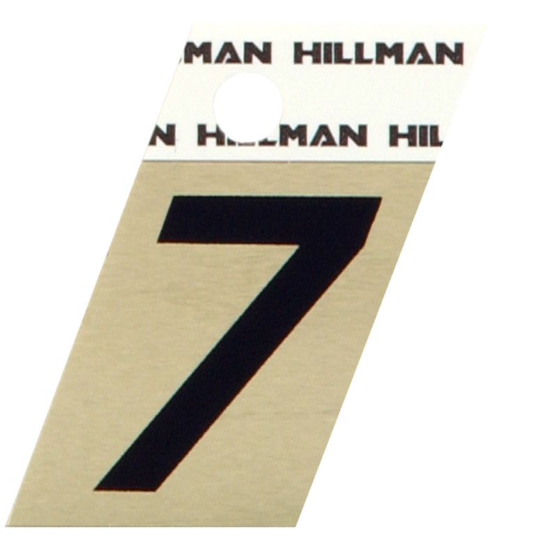 HILLMAN - Hillman 1.5 in. Reflective Black Aluminum Self-Adhesive Number 7 1 pc - Case of 6