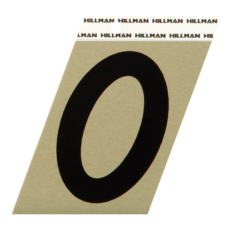 HILLMAN - Hillman 3 in. Reflective Black Vinyl Self-Adhesive Number 0 1 pc - Case of 3