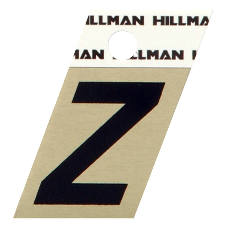 HILLMAN - Hillman 1.5 in. Black Aluminum Self-Adhesive Letter Z 1 pc - Case of 6