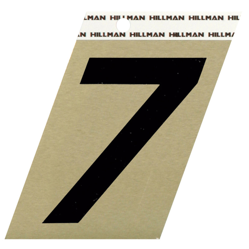 HILLMAN - Hillman 3 in. Reflective Black Vinyl Self-Adhesive Number 7 1 pc - Case of 3 [840566]