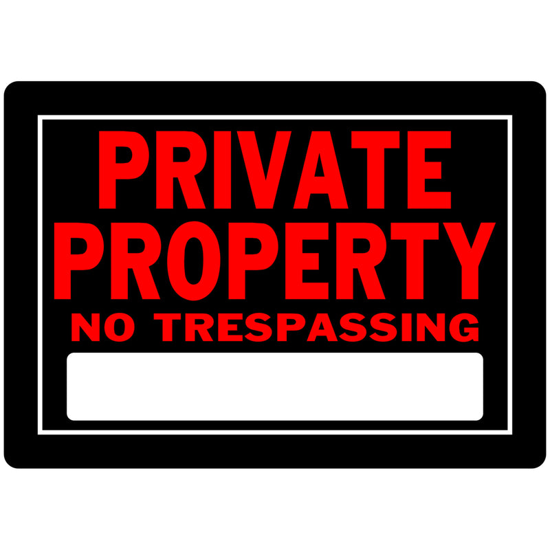 HILLMAN - Hillman English Black No Trespassing Sign 10 in. H X 14 in. W - Case of 6 [840147]