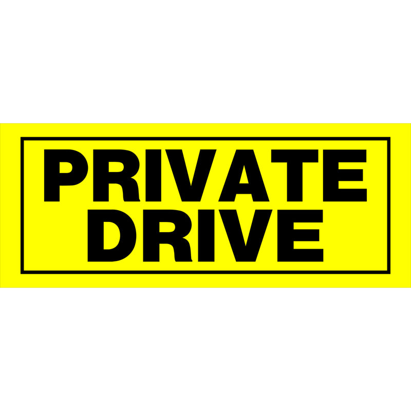 HILLMAN - Hillman English Yellow Private Sign 6 in. H X 15 in. W - Case of 6