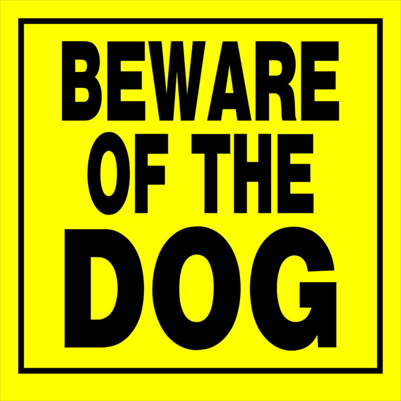 HILLMAN - Hillman English Yellow Beware Sign 11 in. H X 11 in. W - Case of 6