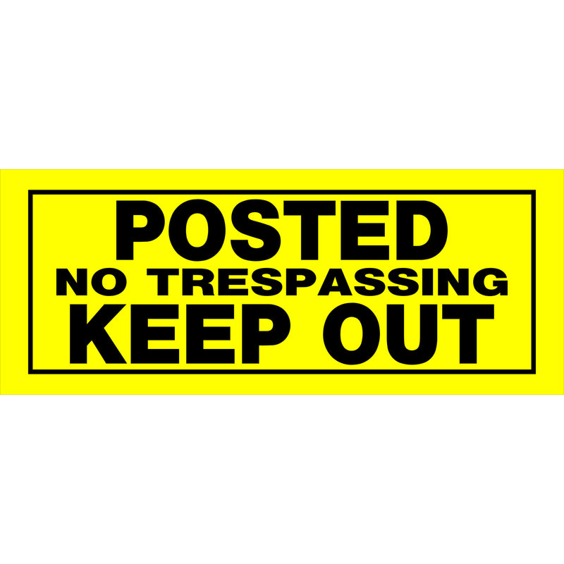 HILLMAN - Hillman English Yellow No Trespassing Sign 6 in. H X 15 in. W - Case of 6