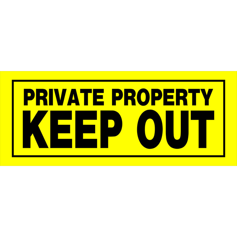 HILLMAN - Hillman English Yellow Private Property Sign 6 in. H X 15 in. W - Case of 6