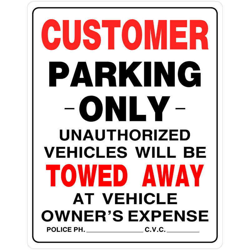 HILLMAN - Hillman English White No Parking Sign 19 in. H X 15 in. W - Case of 6 [842192]