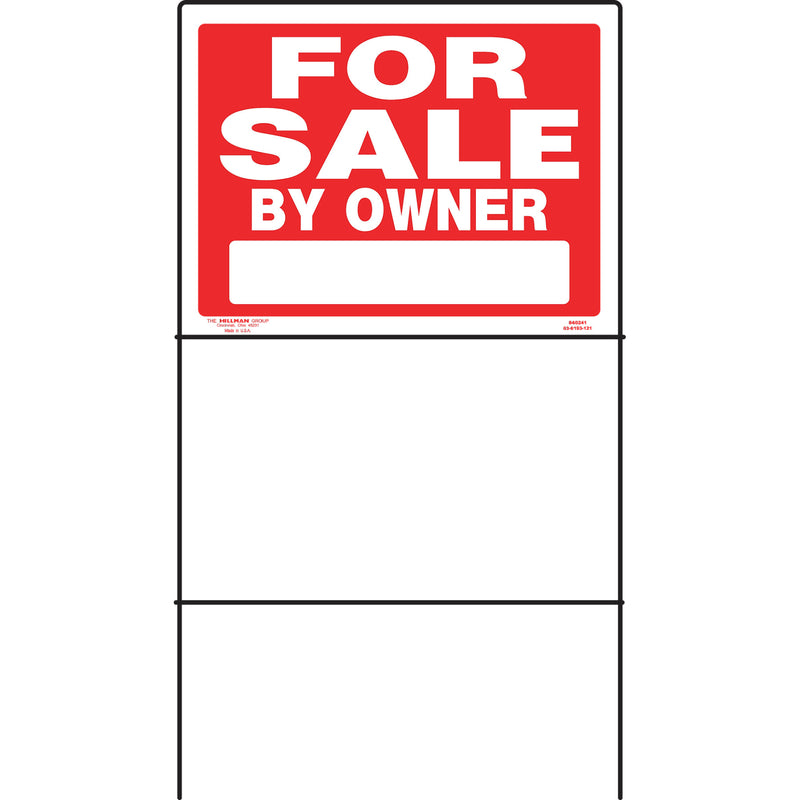 HILLMAN - Hillman English Red For Sale Sign 18 in. H X 24 in. W - Case of 6 [842218]