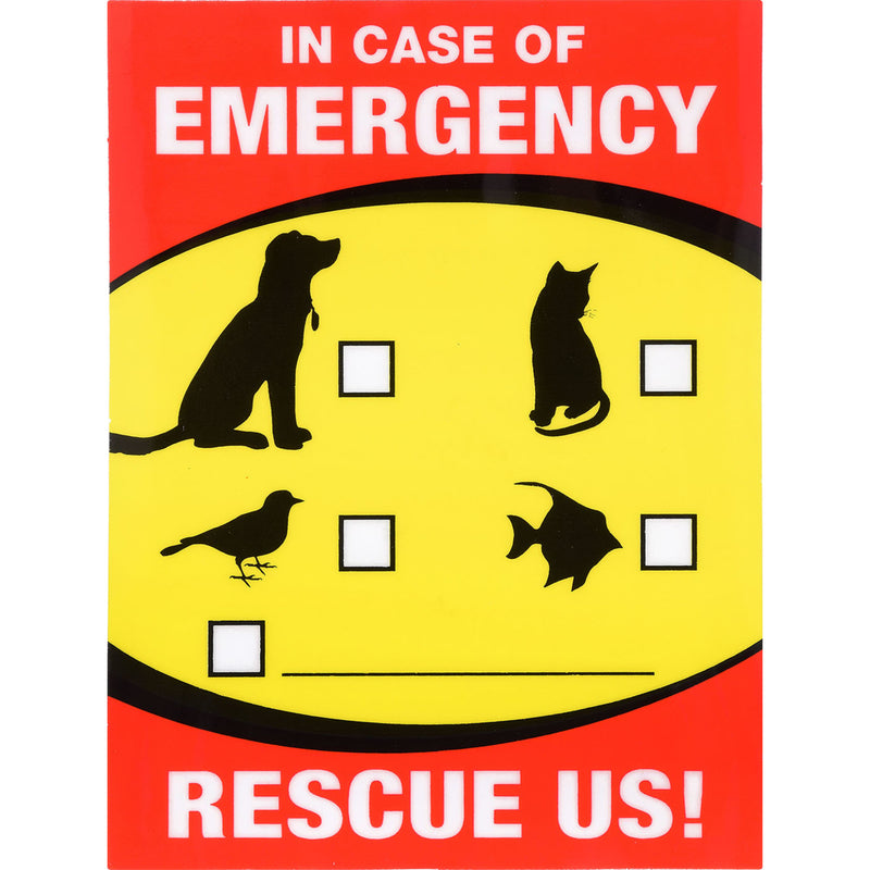 HILLMAN - Hillman English Red Emergency Sign 6 in. H X 4 in. W - Case of 6