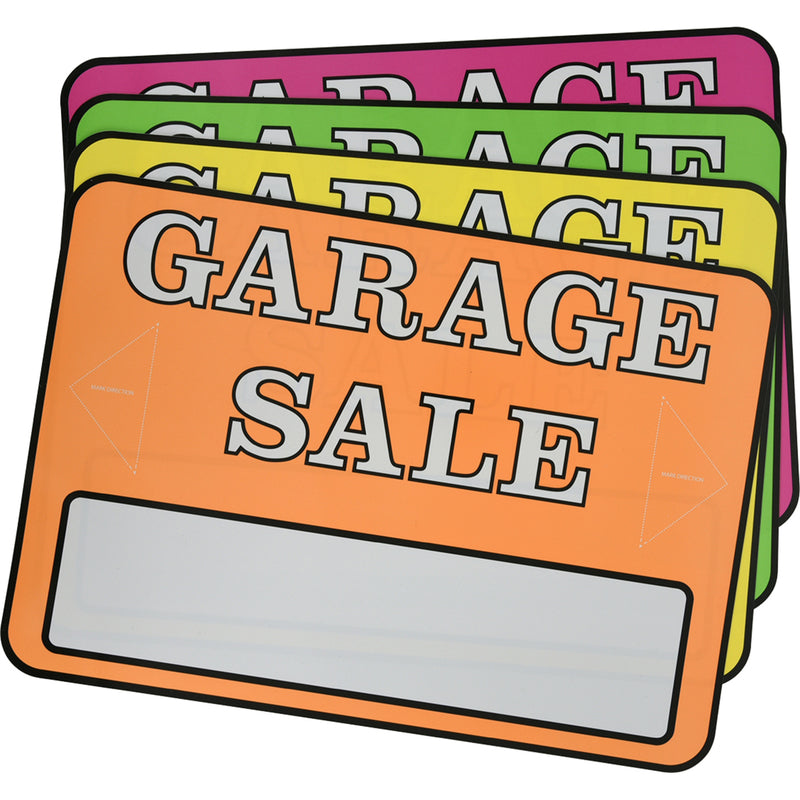 HILLMAN - Hillman English Assorted Garage Sale Sign Kit 8 in. H X 12 in. W - Case of 6