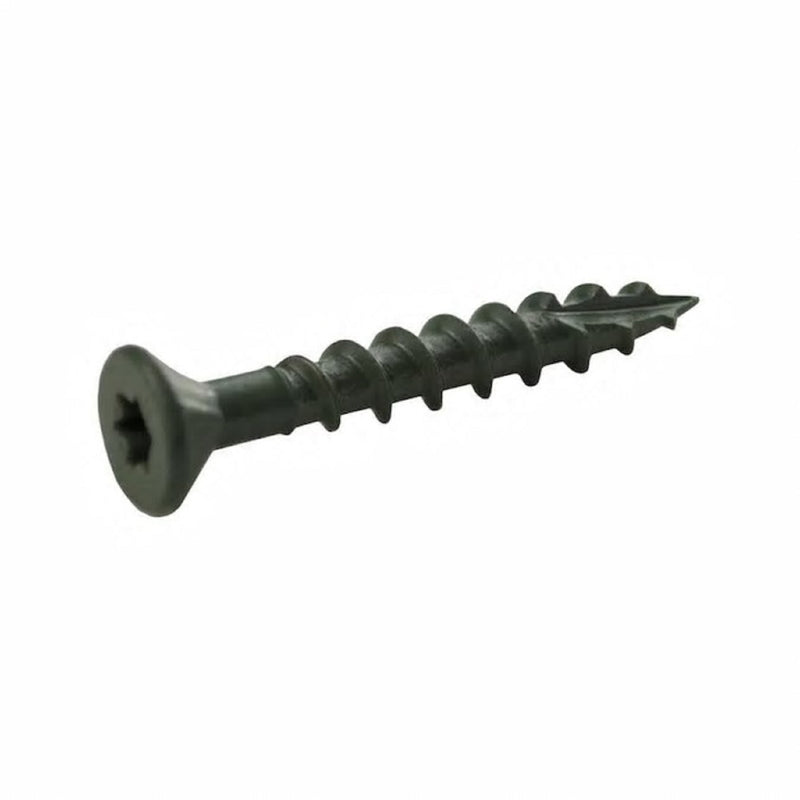PRIMEGUARD PLUS - Grip-Rite PrimeGuard Plus No. 8 wire X 1-1/4 in. L Green Star Bugle Head Deck Screws 1 lb 123 pk - Case of 12