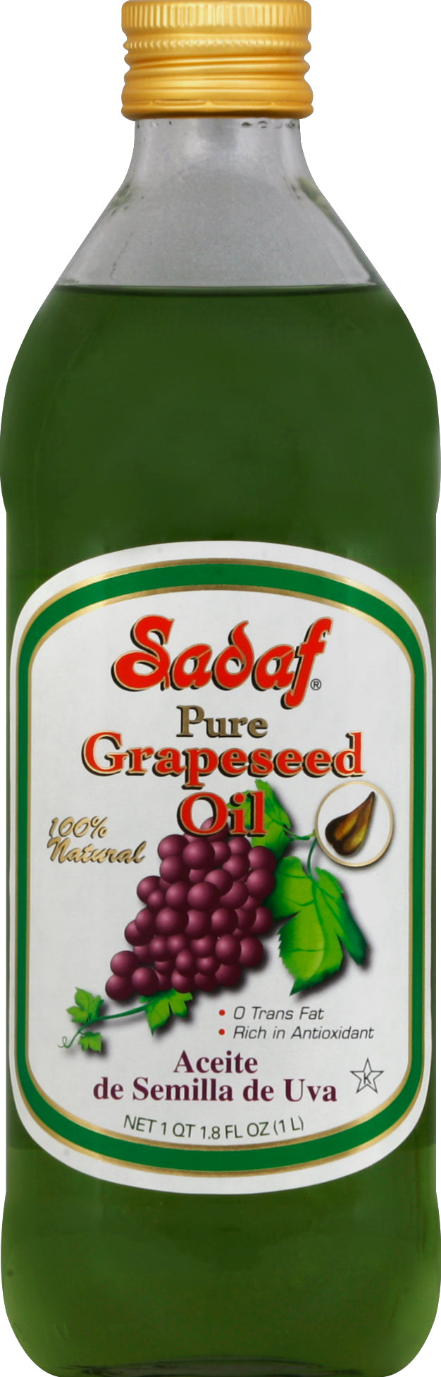 Sadaf Grapeseed Oil 1 lt - Case of 1