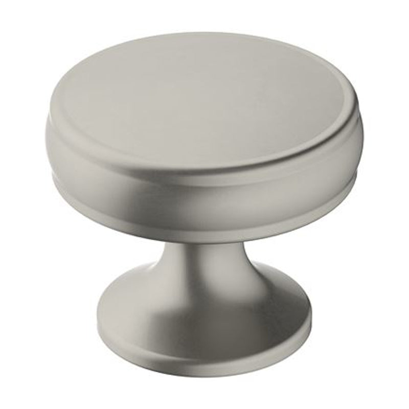 AMEROCK - Amerock Renown Traditional Round Cabinet Knob 1-1/4 in. D 1-1/8 in. Satin Nickel 1 pk