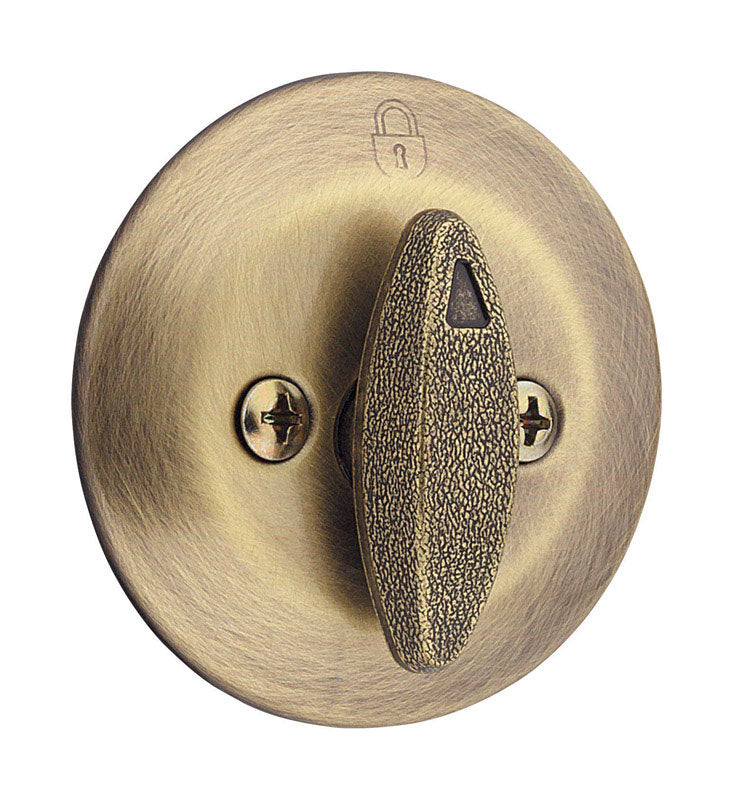 KWIKSET - Kwikset Antique Brass Metal Deadbolt