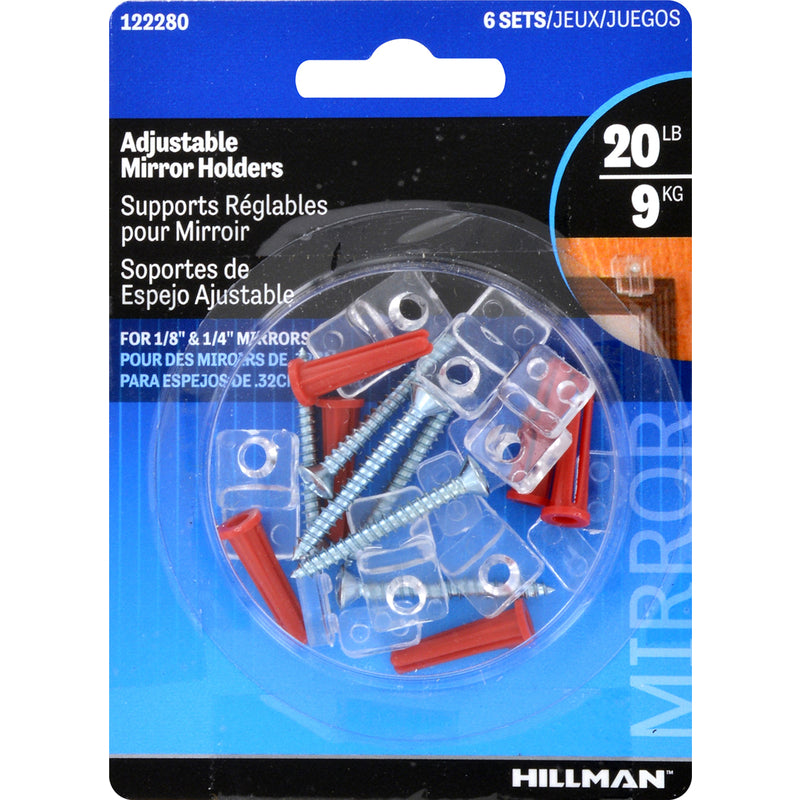 HILLMAN - Hillman AnchorWire Medium Mirror Holder Kit 20 lb 6 pk - Case of 10